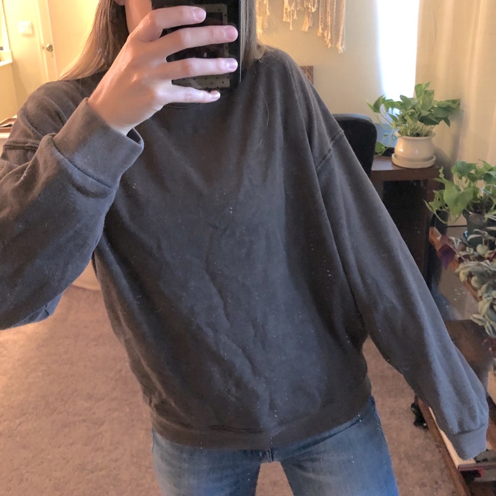 Grayish pullover sweater shirt